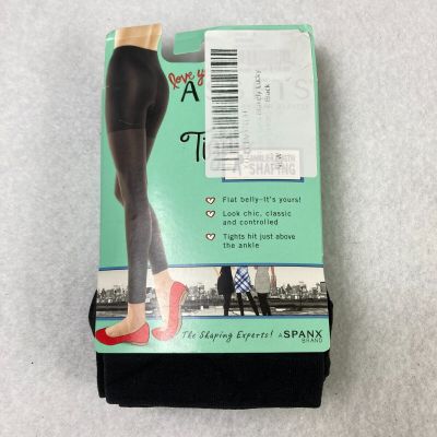 SPANX Assets by Sara Blakely Ankle Shaping Tights Women's 4 Black Shapewear NWT